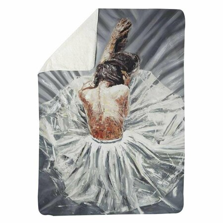 BEGIN HOME DECOR 60 x 80 in. Ballerina-Sherpa Fleece Blanket 5545-6080-FI86